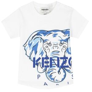 Kenzo‎ Kids Baby Tshirt 18 months Blue Elephant White